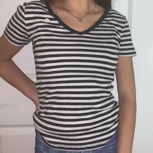 Striped black and white shirt